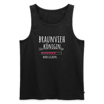 Braunviehkönigin Landwirtschaft Landwirtin Königin - Männer Premium Bio Tank Top - Schwarz - Vorne - Michal (187cm)