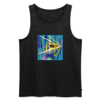 Abstrakte U-Bahn Berlin Graffiti Design - Männer Premium Bio Tank Top - Schwarz - Vorne - AI Model Male 178 light (178cm)