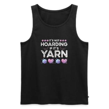 Knitting Yarn Wool Stash Crochet - Men's Premium Organic Tank Top - black - Front - AI Model Male 178 light (178cm)