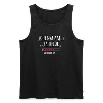Journalismus Bachelor Studium Studentin Geschenk - Männer Premium Bio Tank Top - Schwarz - Vorne - Michal (187cm)