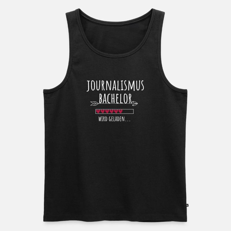 Journalismus Bachelor Studium Studentin Geschenk - Männer Premium Bio Tank Top - Schwarz