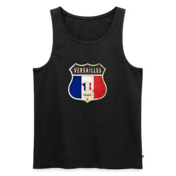 Versailles Frankreich Wappen Flaggen Design - Männer Premium Bio Tank Top - Schwarz - Vorne - AI Model Male 178 light (178cm)
