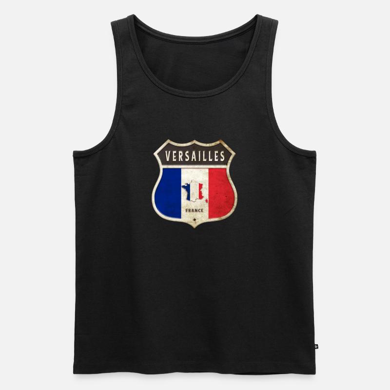 Versailles Frankreich Wappen Flaggen Design - Männer Premium Bio Tank Top - Schwarz