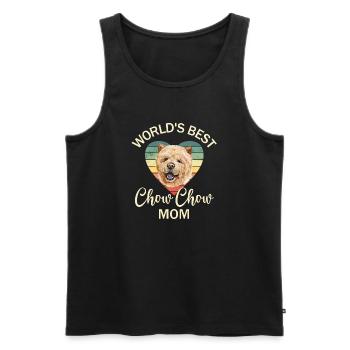 Hund Chow Chow - Männer Premium Bio Tank Top - Schwarz - Vorne - AI Model Male 178 light (178cm)