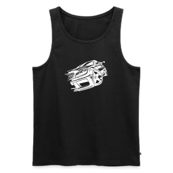 Amateurs de voitures De sport Voiture Racer Pilotes - Débardeur bio Premium Homme - noir - Devant - AI Model Male 178 light (178cm)