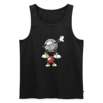 Dabbing Boulekugeln für Bouler boulen Boulesport - Männer Premium Bio Tank Top - Schwarz - Vorne - AI Model Male 178 light (178cm)