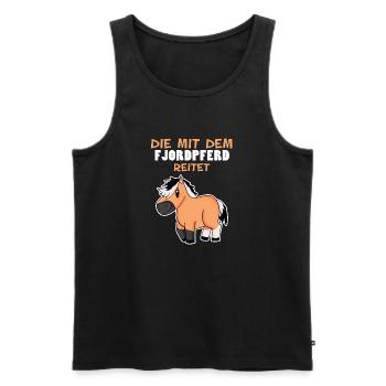 Norwegisches Fjordpferd Pferd Hauspferd - Männer Premium Bio Tank Top - Schwarz - Vorne - Michal (187cm)