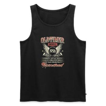 1956 Geboren Geburtstag Oldtimer - Männer Premium Bio Tank Top - Schwarz - Vorne - AI Model Male 178 light (178cm)