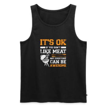 BBQ Grillen Anti Vegetarisch Carnivore - Männer Premium Bio Tank Top - Schwarz - Vorne - Michal (187cm)