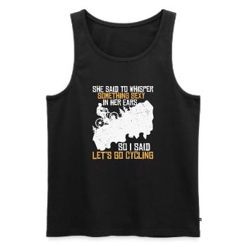 Radflirt am Berg - Männer Premium Bio Tank Top - Schwarz - Vorne - AI Model Male 178 light (178cm)