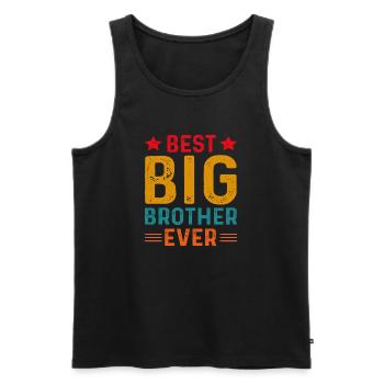 Meilleur Big Brother de tous les temps - Débardeur bio Premium Homme - noir - Devant - Michal (187cm)