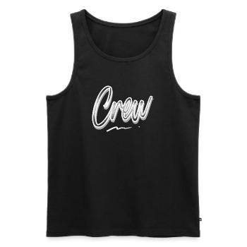 Crew - Männer Premium Bio Tank Top - Schwarz - Vorne - Michal (187cm)
