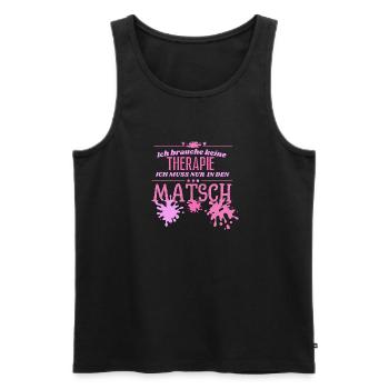 Muddy run shirt mud Matsch Therapie Lauf Teamshirt - Männer Premium Bio Tank Top - Schwarz - Vorne - Michal (187cm)