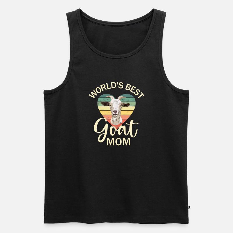 Ziege Ziegen Geiss - Männer Premium Bio Tank Top - Schwarz