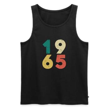 1965 - Millésime 1965 Rétro Vintage - Débardeur bio Premium Homme - noir - Devant - Michal (187cm)