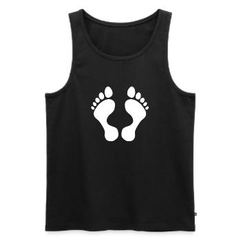 originelle sommerdesigns, Füße, oberteil freizeit - Männer Premium Bio Tank Top - Schwarz - Vorne - Michal (187cm)