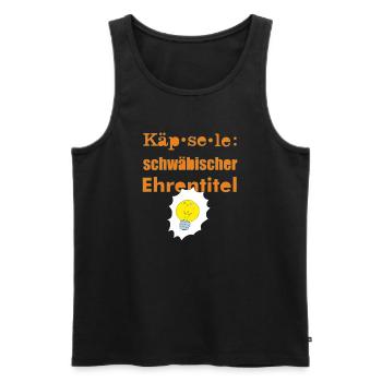 Käpsele schwäbisch - Männer Premium Bio Tank Top - Schwarz - Vorne - Michal (187cm)