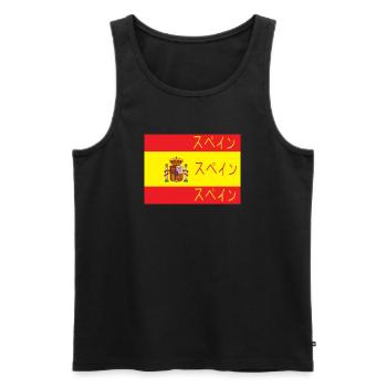 Flagge von Spanien Supein - Männer Premium Bio Tank Top - Schwarz - Vorne - AI Model Male 178 light (178cm)