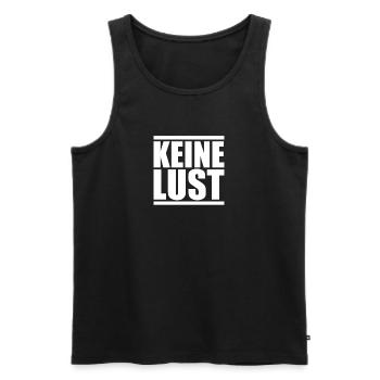 Keine Lust Null Bock Ohne Motivation Müde Faultier - Männer Premium Bio Tank Top - Schwarz - Vorne - Michal (187cm)