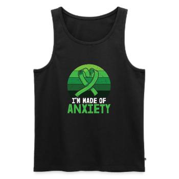 I'm Made Of Anxiety Mental Health - Men's Premium Organic Tank Top - black - Front - Michal (187cm)