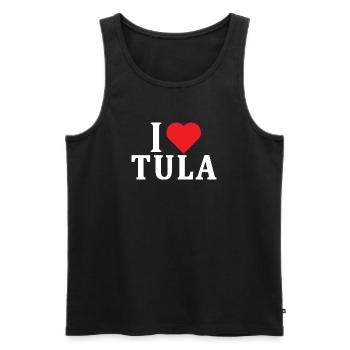 T-Shirt Io amo Tula T-Shirt Sardinien Geschenkidee - Männer Premium Bio Tank Top - Schwarz - Vorne - AI Model Male 178 light (178cm)
