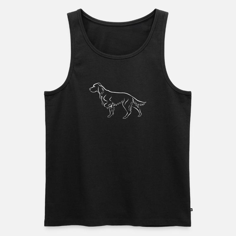 Setter vorstehend - Männer Premium Bio Tank Top - Schwarz