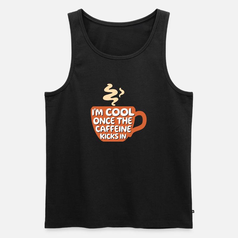Kaffeeliebhaber Cool Statement Kaffee Kaffeetasse - Männer Premium Bio Tank Top - Schwarz