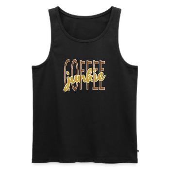 Coffee drinker coffee saying coffee lover - Men's Premium Organic Tank Top - black - Front - AI Model Male 178 light (178cm)