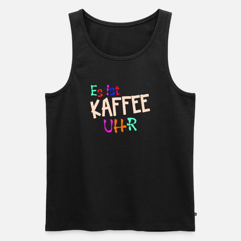 Kaffeeliebhaber Kaffeetrinker Kaffe Statement - Männer Premium Bio Tank Top - Schwarz