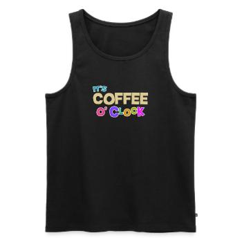 Coffee lovers Caffeine Coffee Cool Statement - Men's Premium Organic Tank Top - black - Front - AI Model Male 178 light (178cm)