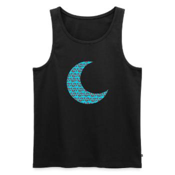 orientmuster Mondsichel, beliebtes naturmuster - Männer Premium Bio Tank Top - Schwarz - Vorne - Michal (187cm)