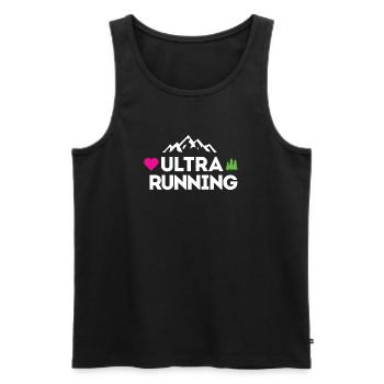 Ultra Running – Mon amour - Débardeur bio Premium Homme - noir - Devant - Michal (187cm)