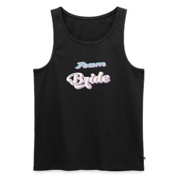 Team de la mariée team bride evjf - Débardeur bio Premium Homme - noir - Devant - Michal (187cm)