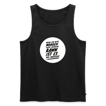 Alkohol Saufspruch Malle Party - Männer Premium Bio Tank Top - Schwarz - Vorne - AI Model Male 178 light (178cm)