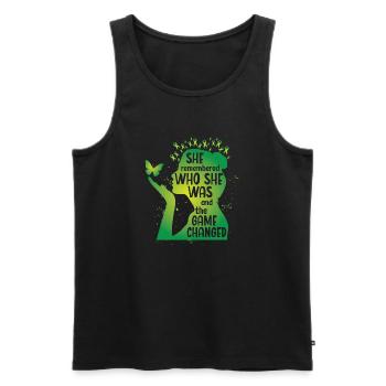 She remebered who she was - Männer Premium Bio Tank Top - Schwarz - Vorne - AI Model Male 178 light (178cm)