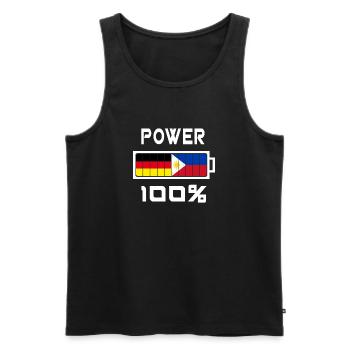 Germany and Philippines Power 100% - Men's Premium Organic Tank Top - black - Front - Michal (187cm)
