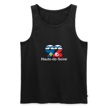 Hauts de seine - Männer Premium Bio Tank Top - Schwarz - Vorne - AI Model Male 178 light (178cm)