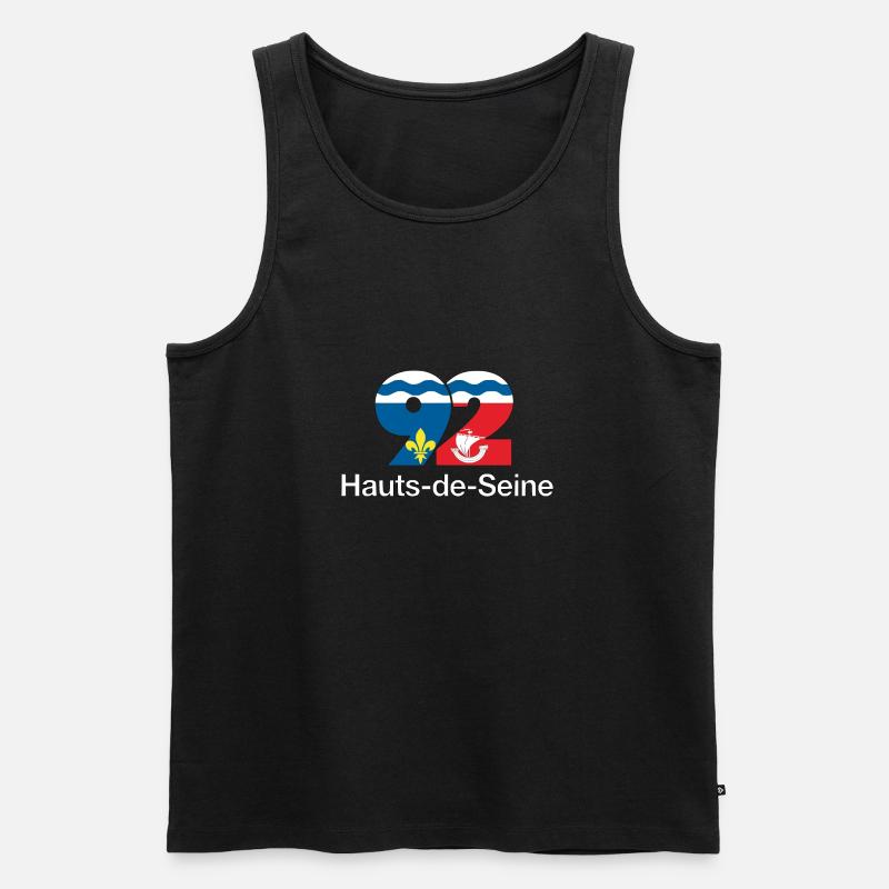 Hauts de seine - Männer Premium Bio Tank Top - Schwarz
