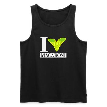 I love macaroni - Men's Premium Organic Tank Top - black - Front - AI Model Male 178 light (178cm)