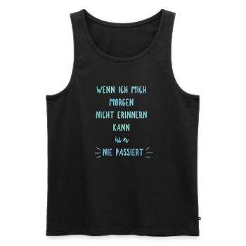 Junggesellenabschied Saufspruch Malle - Männer Premium Bio Tank Top - Schwarz - Vorne - AI Model Male 178 light (178cm)