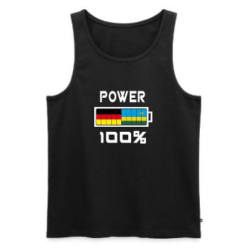 Deutschland und Ruanda Power 100% - Männer Premium Bio Tank Top - Schwarz - Vorne - AI Model Male 178 light (178cm)