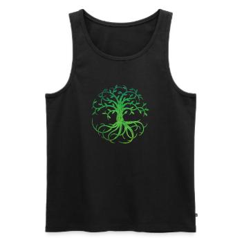 Celtic Tree of Life - Men's Premium Organic Tank Top - black - Front - AI Model Male 178 light (178cm)