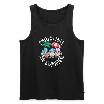 Wichtel Christmas In Summer Tropical - Men's Premium Organic Tank Top - black - Front - Michal (187cm)