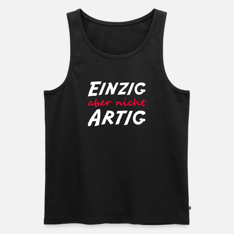 Einzig aber nicht artig  - Männer Premium Bio Tank Top - Schwarz