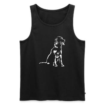Gordon Setter "Black Edition" - Men's Premium Organic Tank Top - black - Front - Michal (187cm)