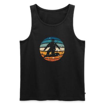 Snowboarder dans la boule de cristal - Débardeur bio Premium Homme - noir - Devant - Michal (187cm)