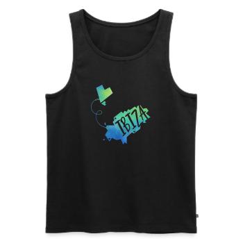Ibiza - Männer Premium Bio Tank Top - Schwarz - Vorne - Michal (187cm)