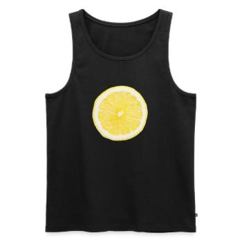Demi-citron - Débardeur bio Premium Homme - noir - Devant - AI Model Male 178 light (178cm)