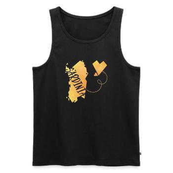 Sardinia - Men's Premium Organic Tank Top - black - Front - AI Model Male 178 light (178cm)