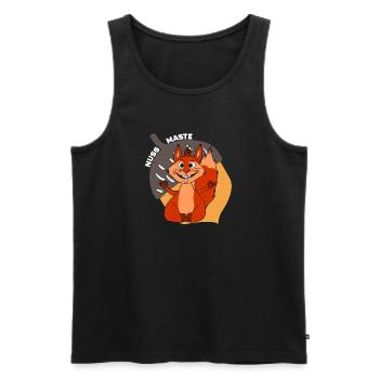 Yoga Hörnchen Nussmaste Meditation - Männer Premium Bio Tank Top - Schwarz - Vorne - AI Model Male 178 light (178cm)